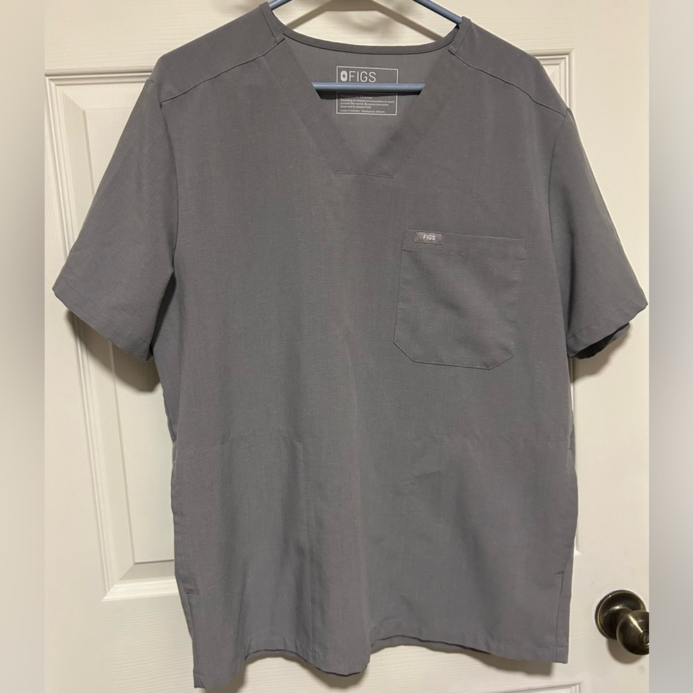 Figs Three-Pocket Scrub Top space Grey